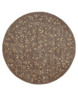 Nourison Round Area Rug, Somerset ST04 Emily Khaki 5 6   Rugs   