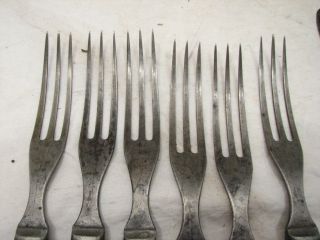 Meriden Cutlery Fancy Wood Handle Flatware Wood 3 Tine Fork Knife
