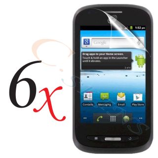 6X C Skins Clear Screen Protector for ZTE Merit LCD Guard Cover