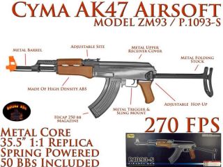 CYMA P1093 s ZM93 s AK47 Replica Airsoft Rifle Metal Core ABS Shell
