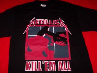 Metallica T Shirt Kill Em All Black Size Medium New
