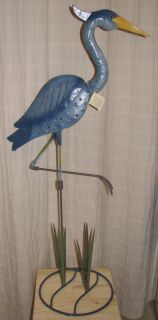 LG Heron Handcrafted Metal Regal Art Sculpture w Stand