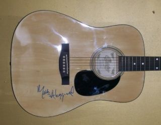 Merle Haggard Autographed Copley Acoustic Guitar Wood