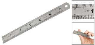 15cm 6 inch Metric Imperial Straight Ruler Measurement Tools