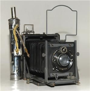 Vintage Folmer Graflex Speed Graphic 4x5 Zeiss Compur Camera w