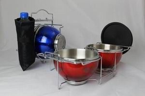 Nifty Pets on The Go Collapsible Steel Dog Bowls Sooper Cool