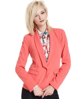 GUESS Jacket, Long Sleeve Fitted Blazer   Womens Jackets & Blazers