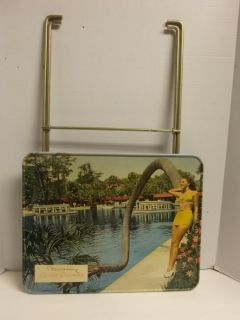 Springs Florida Souvenir Swimsuit Pin up Metal TV Tray Table WOW