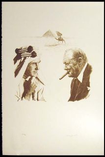 Sarah Churchill Courageous Men  Signed Numbered Embossed Lithograph