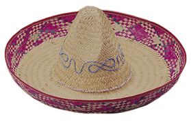 Straw Mexican Sombrero Multicolor Straw Hat