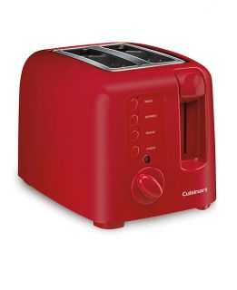 Cuisinart 2 Slice Compact Toaster w/9 Settings & Extra Wide Slots  Red