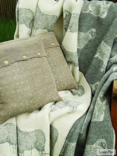 Luxury Blanket Throw 130x180cm Sheep Grey Merino Wool