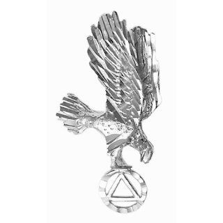 Silver Eagle AA Alcoholics Anonymous Recovery Pendant