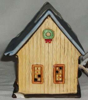 Americana Railroad Station & Post Office House Building Christmas