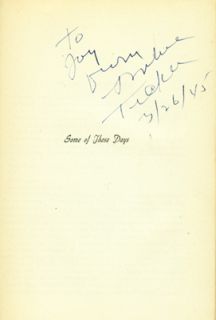 Signed Some of These Days Sophie Tucker Autobiography HC 1st Ed 1945