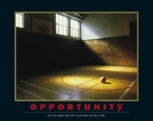Opportunity Motivational Basketball Poster Print 100