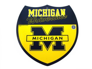University Michigan Wolverines NCAA Interstate Sign