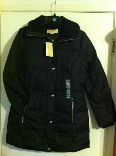 NWT 2011 Michael Kors Womens Long Down Coat Black All Sizes
