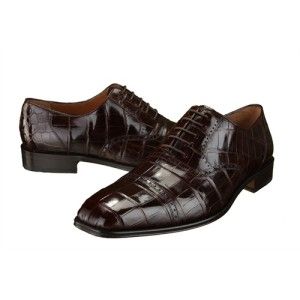 Mezlan Men Sinatra Alligator Oxford Shoes Brown Size 12