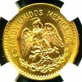 1959 M MEXICO HIDALGO GOLD COIN 10 PESOS * NGC CERT GENUINE MS 64