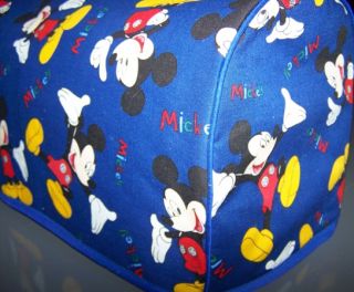 Mickey Mouse Quilted Fabric 2 Slice Toaster Cover New