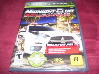 Midnight Club Los Angeles Complete Ed Platinum Hits Xbox 360 Factory