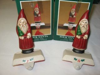 Midwest Imports Stocking Holder Hanger Old World Folk Santa Cast