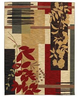 Shaw Living Area Rug, American Abstracts 06800 Corsica Red 5 x 79