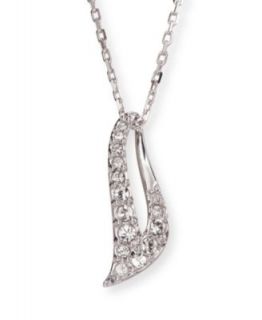 Swarovski Necklace, Rhodium Plated Crystal Pendant Necklace