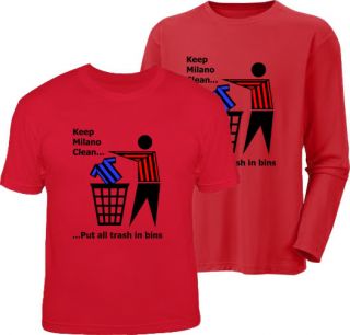Keep Milano Clean Funny Football AC Milan T Shirt
