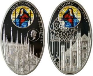 Niue 2010 1$ Gothic Cathedrals Milano 28 28g Silver Coin Mintage 5000