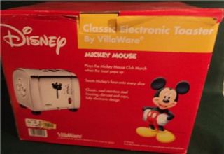 Mickey Mouse Villaware Toaster New Plays Music Disney