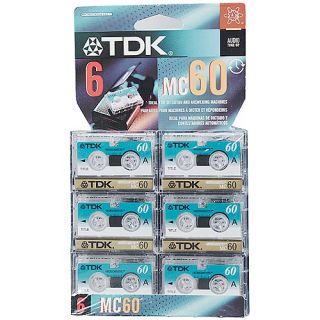 TDK DMC60 6pk Microcassette Recording Tape
