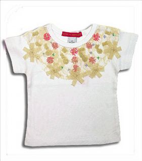 Mimi Maggie Girls Bloom Collection Shirt Top Lace Bead Detailing Size