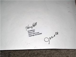 Henry Hill Mobster Goodfellas Original Signed Artwork w Letter from