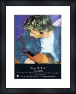 Mike Oldfield Guitars Framed Mini Poster