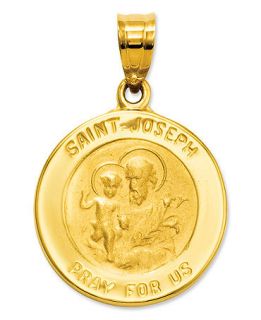 14k Gold Charm, Saint Joseph Medal Charm   Jewelry & Watches