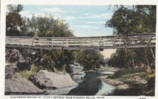 Near Mineral Wells TX Suspension Bridge Lovers Postcard
