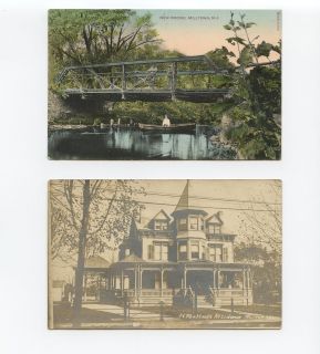 Lot 2 Early   Milltown NJ (New Jersey)   Postcard Greetings   Bridge