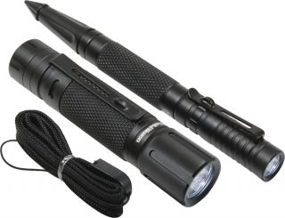 Black Military Smith & Wesson Tactical Delta Compact Flashlight Combo