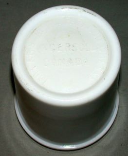 RARE Ingersoll Canada 1920s Millars Royal Paragon Cheese Milk Glass