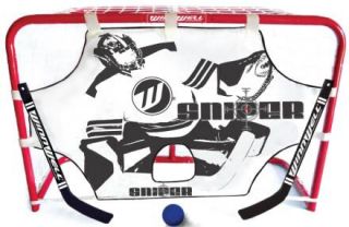 USA Mini Knee Hockey Net and Stick Set w Shooter Tutor