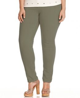 MICHAEL Michael Kors Plus Size Jeans, Colored Skinny, Safari Green