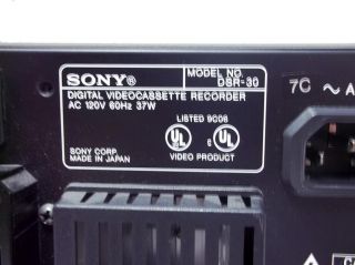 Sony DSR 30 Mini DV Player DVCAM Recorder EX VCR Deck