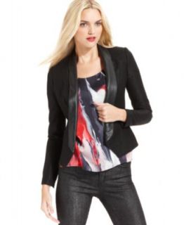 GUESS Jacket, Long Sleeve Satin Blazer   Womens Jackets & Blazers