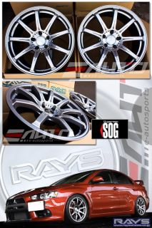 Rays G games 77Sog Wheels Rims 18 18x9.5 +12 Lancer Evo VIII IX X GTR