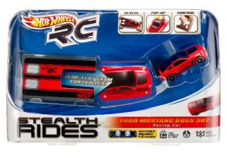 Features of Hot Wheels RC Stealth Rides Racing Car   Ford Mustang Boss