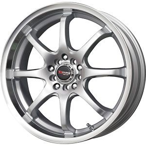 New 17x7 4x100 4x114 3 Drag Drag DR55 Silver Wheels Rims