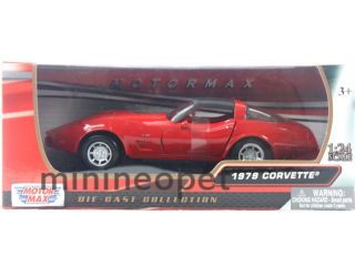 Motormax 1979 79 Chevy Corvette Coupe 1 24 Diecast Red