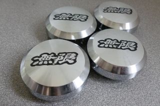Ultra Rare Mugen Aluminum Wheel NR Center Caps +50 Offset Only Option!